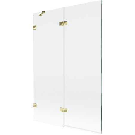 Mexen Lunar paravan de cadă cu 2 uși stânga 120 x 150 cm, transparent, auriu - 897-120-100-50-00-L