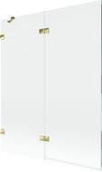 Mexen Lunar paravan de baie cu 2 uși batante stânga 140 x 150 cm, transparent, auriu - 897-140-100-50-00-L
