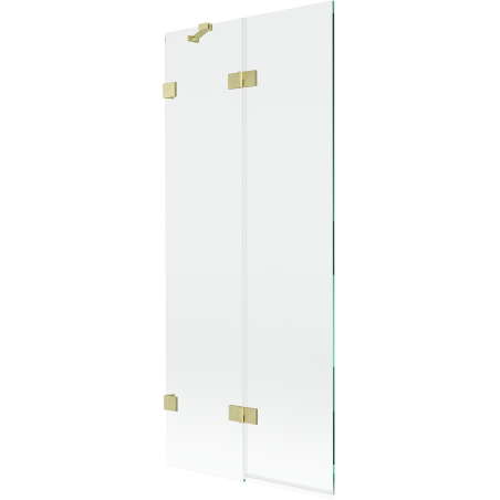 Mexen Lunar paravan cadă cu 2 canaturi stânga 80 x 150 cm, transparent, auriu periat - 897-080-100-55-00-L