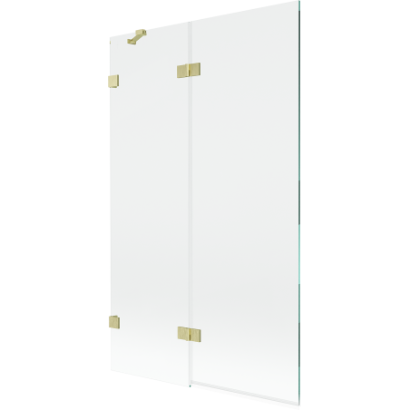 Paravan cadă Mexen Lunar cu 2 panouri, stânga, 110 x 150 cm, transparent, aurit periat - 897-110-100-55-00-L