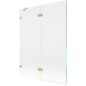 Mexen Lunar paravan cadă de baie 2-panouri stânga 130 x 150 cm, transparent, auriu șlefuit - 897-130-100-55-00-L