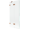 Mexen Lunar paravan de baie cu 2 uși, stânga 80 x 150 cm, transparent, aur roz - 897-080-100-60-00-L