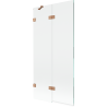 Mexen Lunar paravan de baie cu 2 uși stânga 90 x 150 cm, transparent, cupru periat - 897-090-100-65-00-L