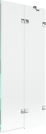 Mexen Lunar paravan de duș cu 2 coli, dreapta, 80 x 150 cm, transparent, crom - 897-080-100-01-00-P
