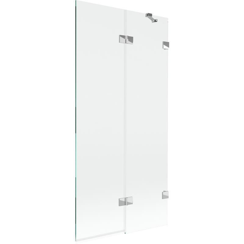 Mexen Lunar kétszárnyú jobb oldali fürdőkádparaván 90 x 150 cm, átlátszó, króm - 897-090-100-01-00-P