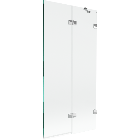 Mexen Lunar kétszárnyú jobb oldali fürdőkádparaván 90 x 150 cm, átlátszó, króm - 897-090-100-01-00-P