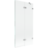 Mexen Lunar paravan de baie cu 2 canaturi dreapta 90 x 150 cm, transparent, crom - 897-090-100-01-00-P