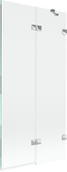 Mexen Lunar kétszárnyú jobb oldali fürdőkádparaván 90 x 150 cm, átlátszó, króm - 897-090-100-01-00-P
