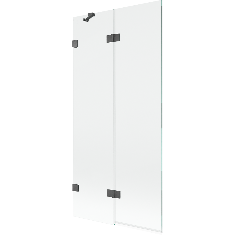 Mexen Lunar kétszárnyú bal oldali kádparaván 90 x 150 cm, átlátszó, szálcsiszolt gun gray - 897-090-100-66-00-L