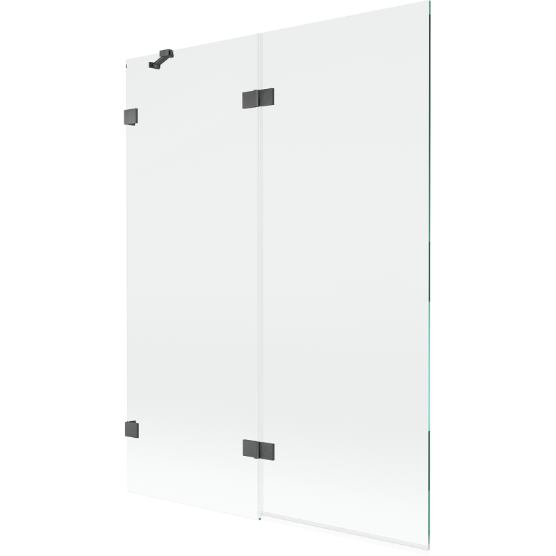Mexen Lunar kétpaneles balra nyíló zuhanyfal 130 x 150 cm, átlátszó, gun gray csiszolt - 897-130-100-66-00-L