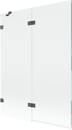 Mexen Lunar 2-szárnyú bal oldali kádparaván 130 x 150 cm, átlátszó, fegyverszürke kefe - 897-130-100-66-00-L