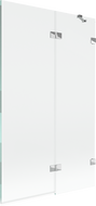 Mexen Lunar kétszárnyú, jobboldali, 110 x 150 cm-es kádparaván, áttetsző, króm - 897-110-100-01-00-P