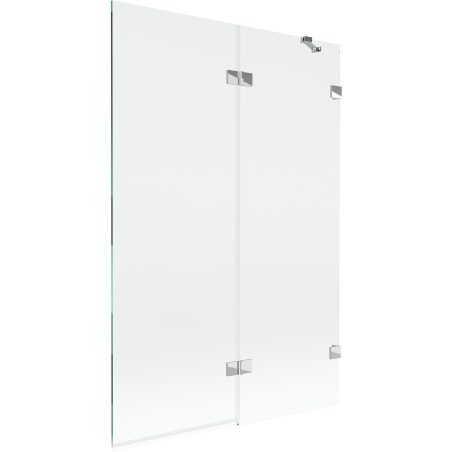 Mexen Lunar paravan cadă cu 2 uși dreapta 120 x 150 cm, transparent, crom - 897-120-100-01-00-P