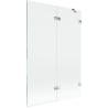 Mexen Lunar kétszárnyú fürdőszobai válaszfal jobb 120 x 150 cm, áttetsző, króm - 897-120-100-01-00-P