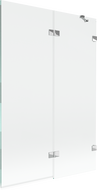 Mexen Lunar paravan de cadă cu 2 panouri, dreapta, 120 x 150 cm, transparent, crom - 897-120-100-01-00-P