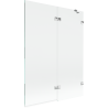 Mexen Lunar kétszárnyú jobbos kádparaván 130 x 150 cm, áttetsző, króm - 897-130-100-01-00-P