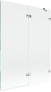 Mexen Lunar 2-szárnyú jobb oldali fürdőkádhoz való paraván 130 x 150 cm, átlátszó, króm - 897-130-100-01-00-P