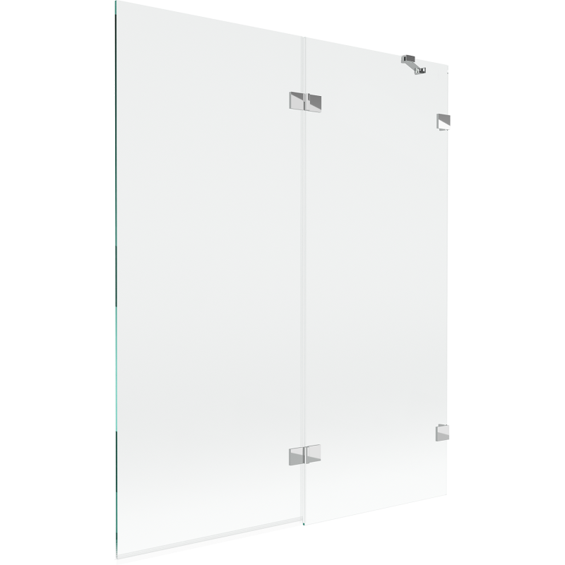 Mexen Lunar paravan de cadă cu 2 uși batante dreapta 140 x 150 cm, transparent, crom - 897-140-100-01-00-P