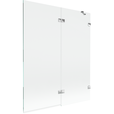 Mexen Lunar paravan de cadă cu 2 uși batante dreapta 140 x 150 cm, transparent, crom - 897-140-100-01-00-P