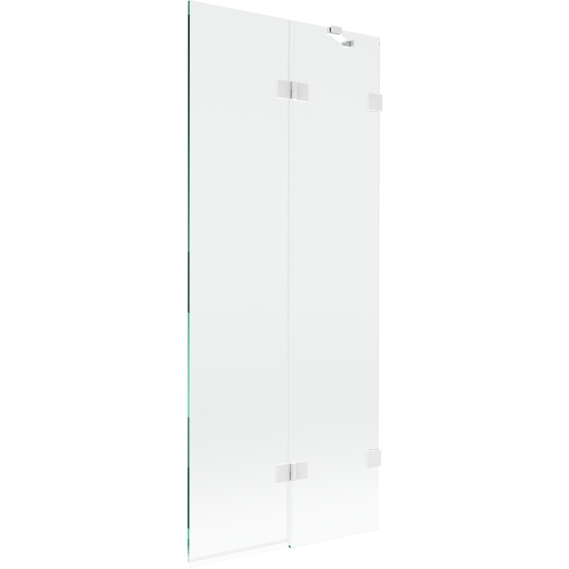 Mexen Lunar 2-szárnyú, jobbos, 80 x 150 cm-es, átlátszó, fehér zuhanyfal - 897-080-100-20-00-P
