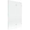 Paravan cadă Mexen Lunar cu 2 uși batante dreaptă 110 x 150 cm, transparent, alb - 897-110-100-20-00-P
