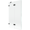 Paravan cadă Mexen Lunar cu 2 aripi, stânga 100 x 150 cm, transparent, negru - 897-100-100-70-00-L