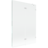 Mexen Lunar paravan de cadă 2-canaturi dreapta 120 x 150 cm, transparent, alb - 897-120-100-20-00-P