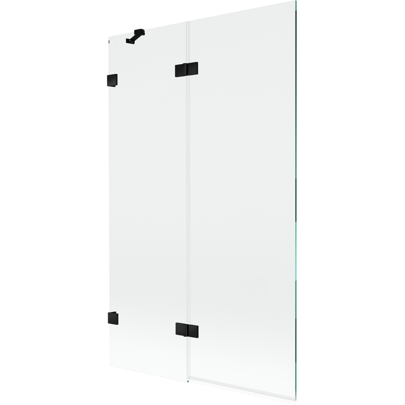 Mexen Lunar paravan cadă cu 2 uși batante stânga 110 x 150 cm, transparent, negru - 897-110-100-70-00-L