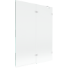 Mexen Lunar paravan de cadă cu 2 uși dreapta 130 x 150 cm, transparent, alb - 897-130-100-20-00-P