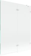 Mexen Lunar 2 szárnyú zuhanyfal jobbos 130 x 150 cm, átlátszó, fehér - 897-130-100-20-00-P