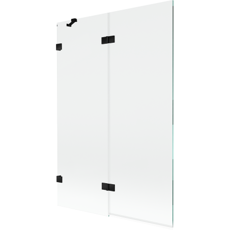 Mexen Lunar paravan de baie din sticlă cu 2 panouri, stânga 120 x 150 cm, transparent, negru - 897-120-100-70-00-L