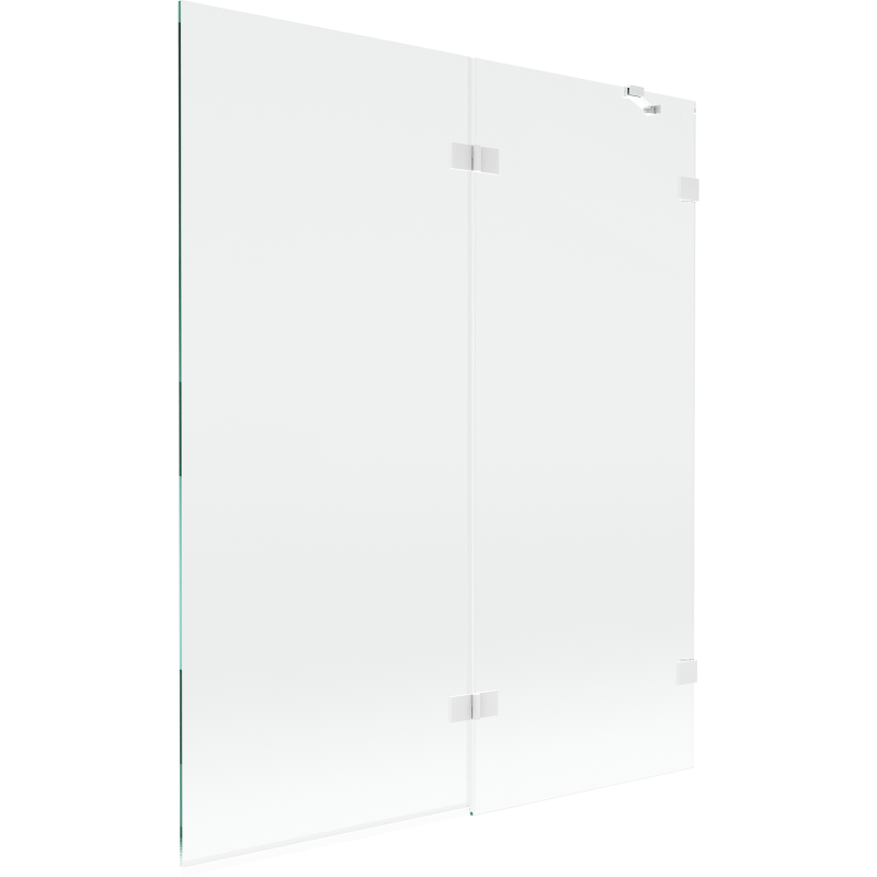 Mexen Lunar 2-paneles fürdőkádparaván jobb 140 x 150 cm, átlátszó, fehér - 897-140-100-20-00-P