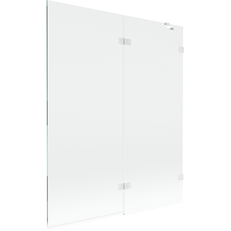 Mexen Lunar 2-paneles fürdőkádparaván jobb 140 x 150 cm, átlátszó, fehér - 897-140-100-20-00-P