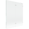 Paravan cadă Mexen Lunar cu 2 panouri, dreapta 140 x 150 cm, transparent, alb - 897-140-100-20-00-P
