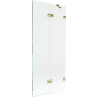 Mexen Lunar paravan cadă 2-pliu dreapta 80 x 150 cm, transparent, auriu - 897-080-100-50-00-P