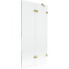 Mexen Lunar paravan de duș cu 2 uși, dreapta 90 x 150 cm, transparent, auriu - 897-090-100-50-00-P