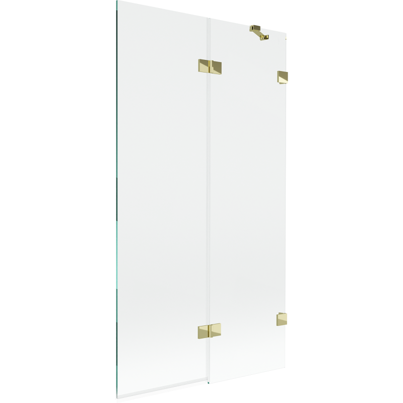 Mexen Lunar paravan cadă cu 2 uși dreapta 100 x 150 cm, transparent, auriu - 897-100-100-50-00-P