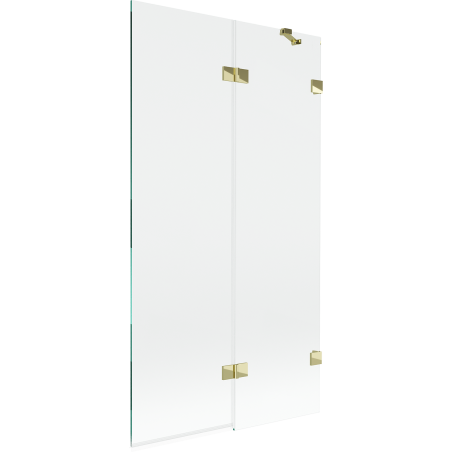 Mexen Lunar paravan cadă 2-panouri dreapta 100 x 150 cm, transparent, auriu - 897-100-100-50-00-P