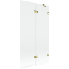 Mexen Lunar paravan cadă cu 2 uși dreapta 100 x 150 cm, transparent, auriu - 897-100-100-50-00-P