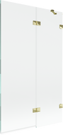 Mexen Lunar paravan pentru cadă cu 2 uși, dreapta, 110 x 150 cm, transparent, auriu - 897-110-100-50-00-P