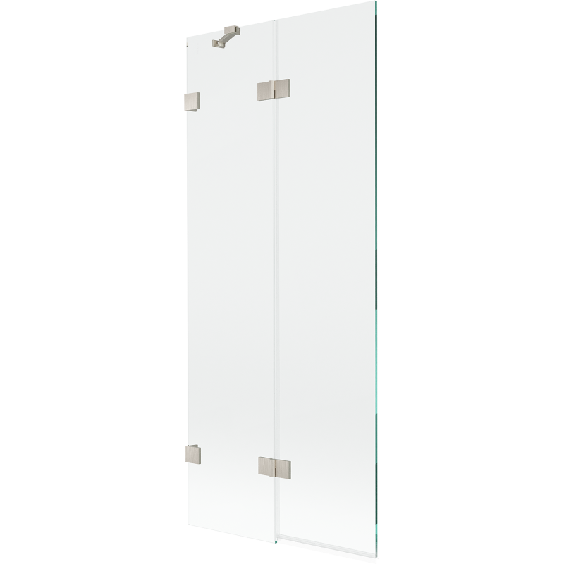 Mexen Lunar balos paraván 2-szárnyú bal 80 x 150 cm, átlátszó, csiszolt nikkel - 897-080-100-97-00-L