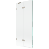 Mexen Lunar paravan cadă 2-canate stânga 80 x 150 cm, transparent, nichel periat - 897-080-100-97-00-L