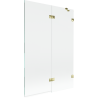Mexen Lunar ecran de baie cu 2 panouri dreapta 120 x 150 cm, transparent, auriu - 897-120-100-50-00-P