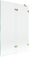 Mexen Lunar paravan cadă cu 2 foi dreapta 120 x 150 cm, transparent, auriu - 897-120-100-50-00-P
