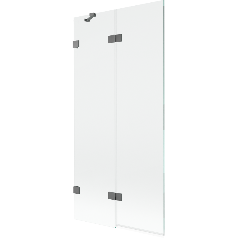 Mexen Lunar paravan cadă 2-canate stânga 90 x 150 cm, transparent, metal armat - 897-090-100-95-00-L