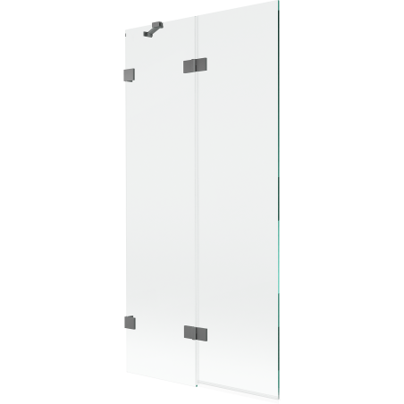 Mexen Lunar paravan cadă 2-canate stânga 90 x 150 cm, transparent, metal armat - 897-090-100-95-00-L