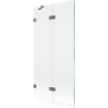 Mexen Lunar paravan de baie cu 2 uși stânga 90 x 150 cm, transparent, gun metal - 897-090-100-95-00-L
