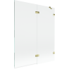 Mexen Lunar paravan de cadă cu 2 uși dreapta 140 x 150 cm, transparent, auriu - 897-140-100-50-00-P