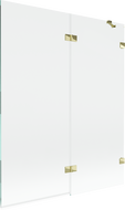 Mexen Lunar paravan de baie cu 2 panouri dreapta 140 x 150 cm, transparent, auriu - 897-140-100-50-00-P