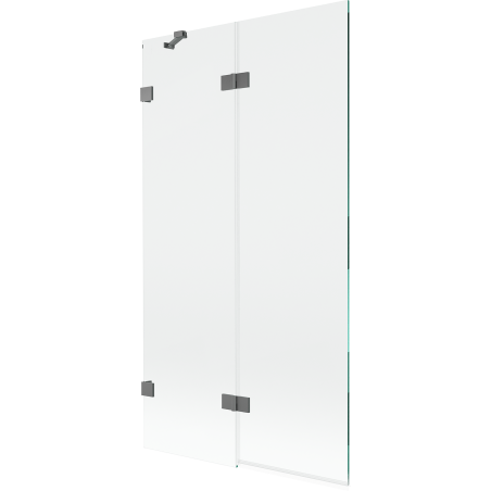 Mexen Lunar paravan de baie cu 2 uși stânga 100 x 150 cm, transparent, metal armat - 897-100-100-95-00-L